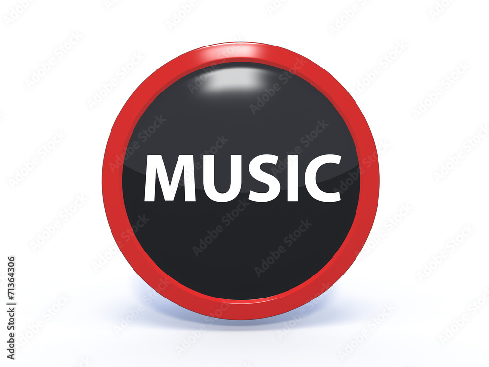 music circular icon on white background music circular icon on white background