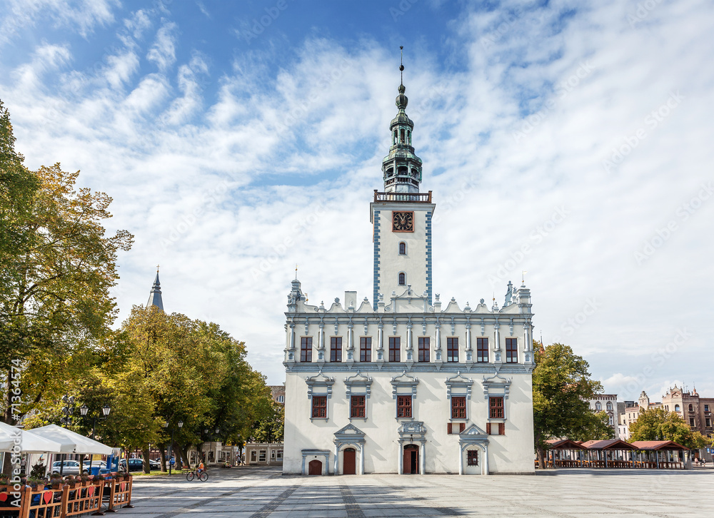 Main city square in Chelmno, Poland.