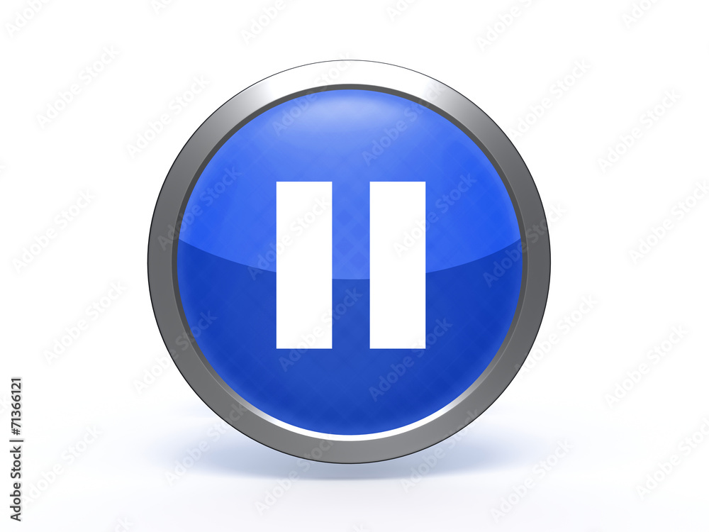 pause circular icon on white background pause circular icon on white background