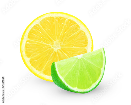 lemon and lime slice