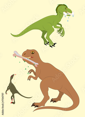 Dinosaurs and tasty stones.