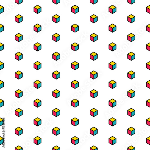 Geometric seamless cube background