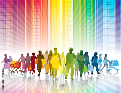Colorful shopping