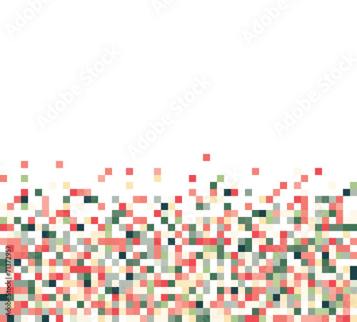 An abstract pixel art style vector background over white