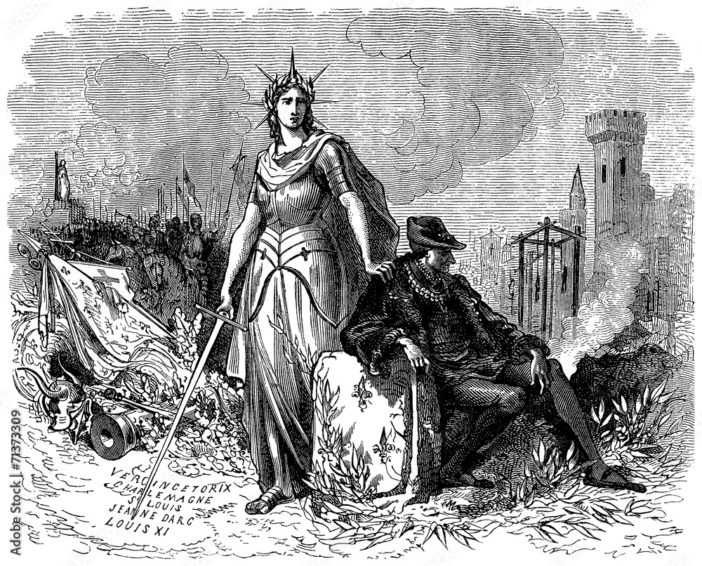 Fototapeta premium Medieval French Kingdom (Symbol / Allegory)