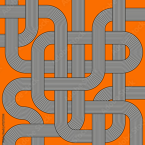 vector labyrinth on orange background - maze