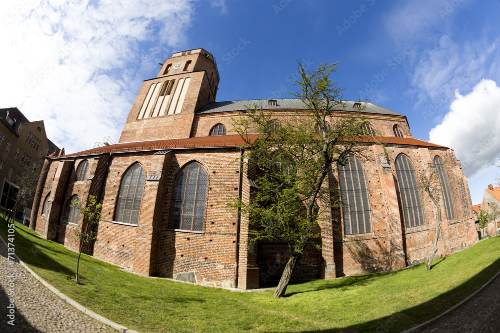 gothic St Petri church in Wolgast