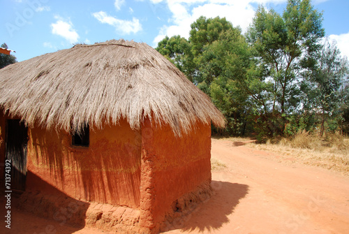 A typical house in the village of African Pomerini - Tanzania -