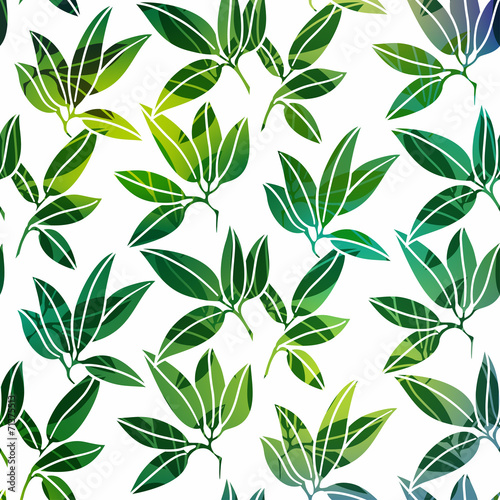 Wallpaper Mural Background with palm leaves Torontodigital.ca