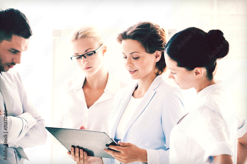 business team having discussion in office business team having discussion in office