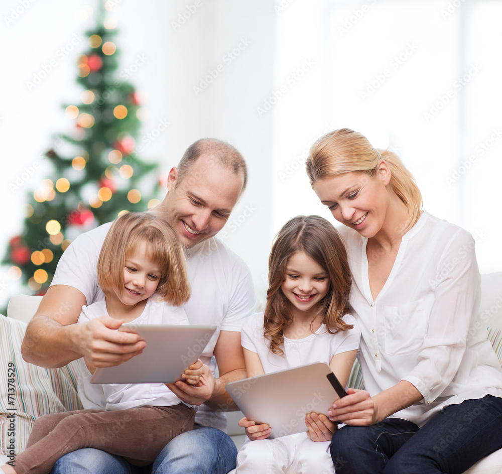 happy family with tablet pc computers happy family with tablet pc computers