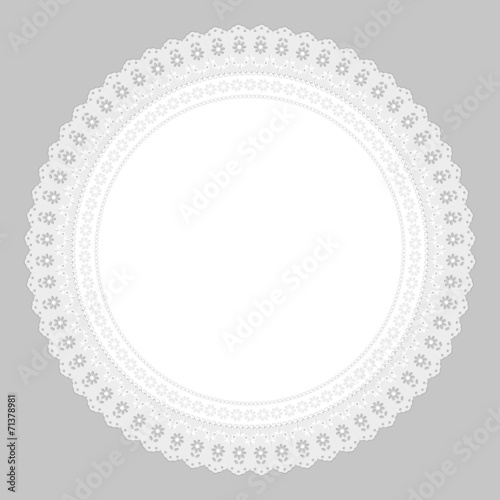 Ornament Serviette Ajour Heirat weiß Hintergrund  grau