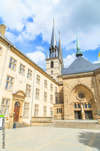 A Notre Damme cathedra in Luxembourg city