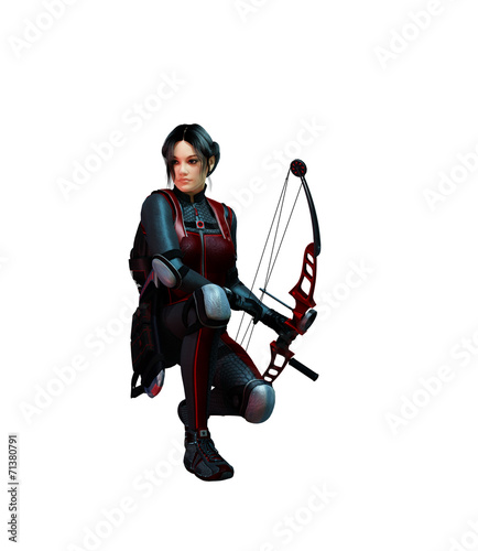 Female watcher with bow