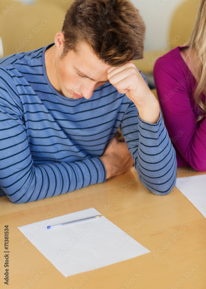 group of students with papers