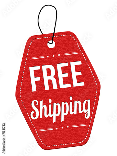 Free shipping red leather label or price tag
