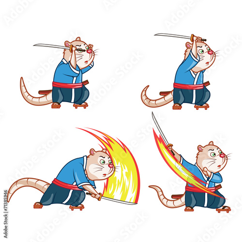Samurai Mouse Attack Sprite