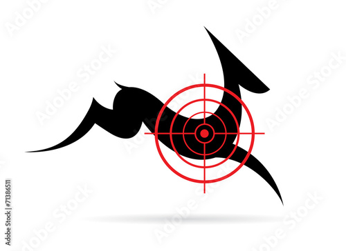 Vector image of a deer target on a white background.