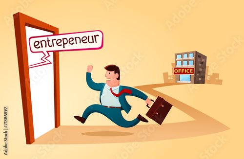 resign from the old job and start to build business photo