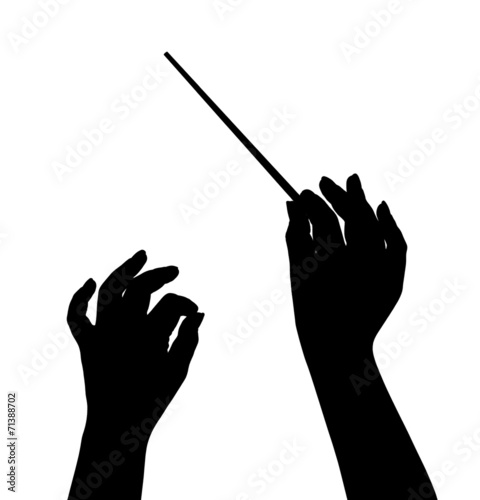 Music conductor hands photo