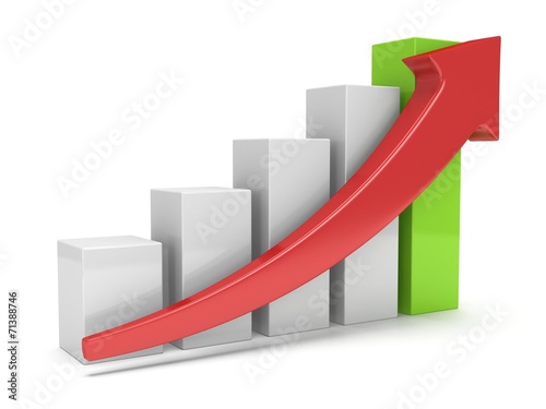 White and green bar graph with red arrow Free Download White and green bar graph with red arrow - GFXLoad
