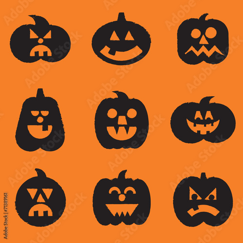 Halloween Pumpkins Set