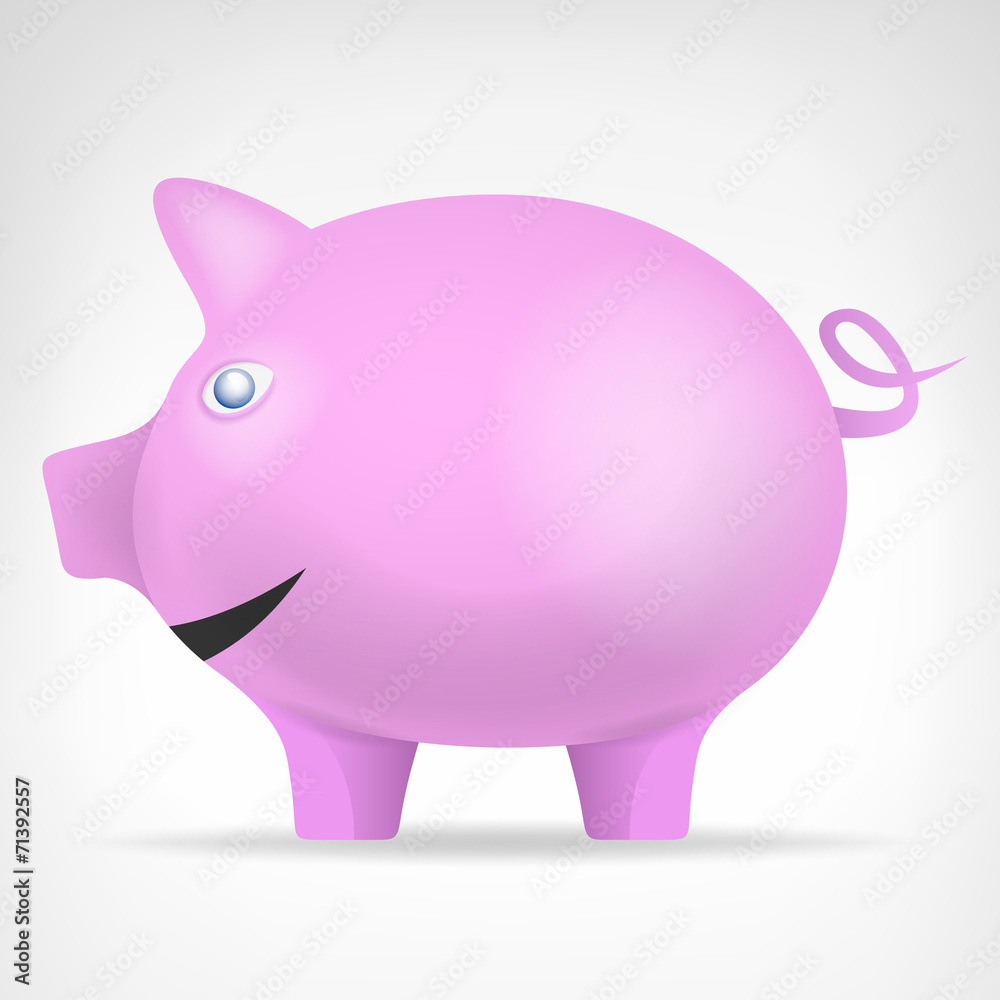 pink pig in side view vector isolated animal pink pig in side view vector isolated animal