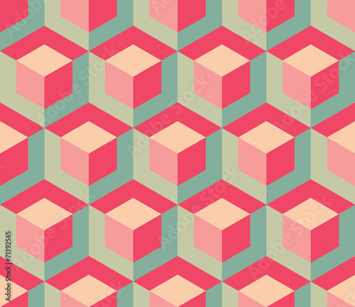 A pink seamless hexagonal pattern