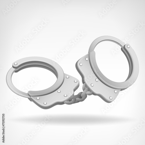 handcuff isolated object 3D vector