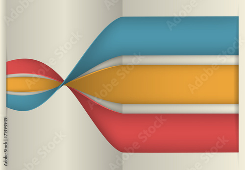 3D Spiral Infographics Options Banner, Vector Illustration.