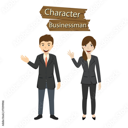 Business character set vector illustration