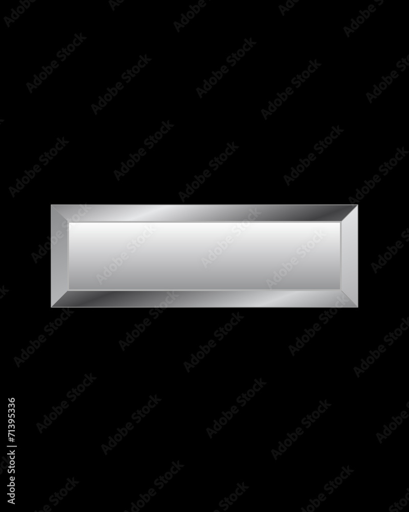 rectangular beveled metal font - minus sign rectangular beveled metal font - minus sign