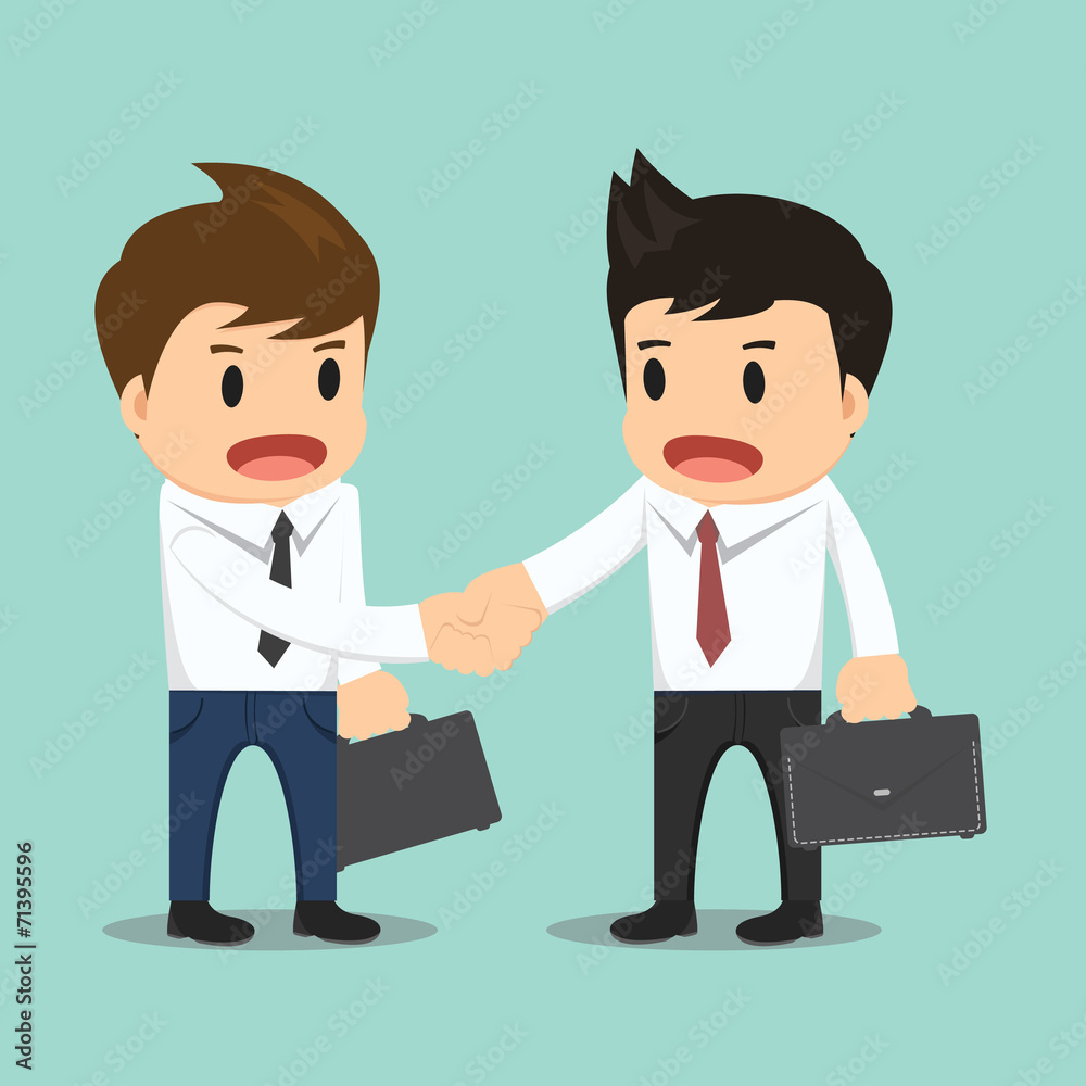 Businessman shaking hand vector illustration Businessman shaking hand vector illustration