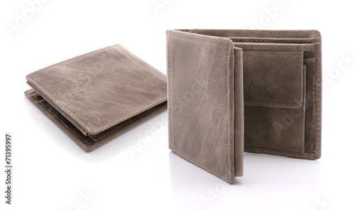 Mens leather wallets on a w...
