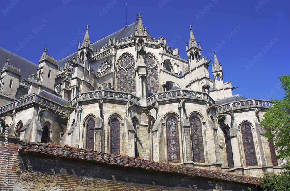 Gothic Saint-Pierre-et-Saint-Paul Cathedral in Troyes, France.