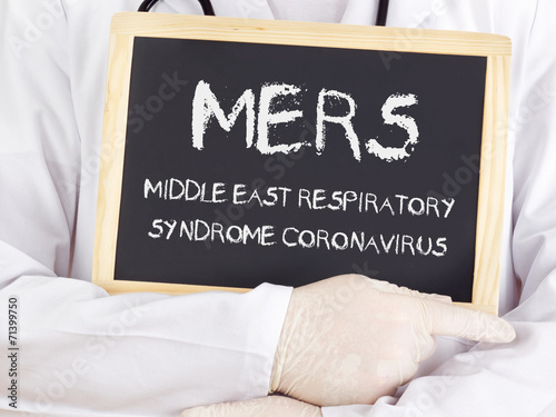 Doctor shows information: MERS photo