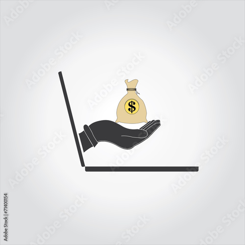 online money is concept of e-commerce ,shopping