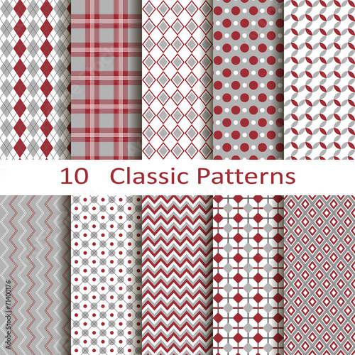 set of ten classic patterns