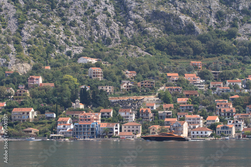 View of the residential area of Kotor from the opposite shore