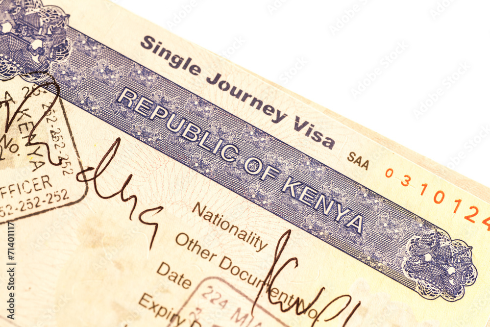 Obraz premium Kenya visa