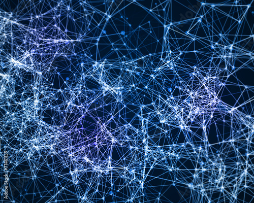 Digital background with cybernetic particles