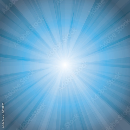Blue Sun Rays Template