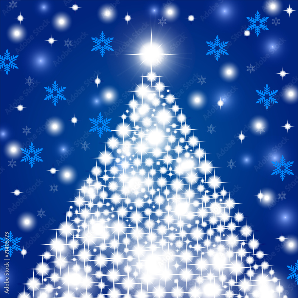 Christmas background with shiny christmas tree Christmas background with shiny christmas tree