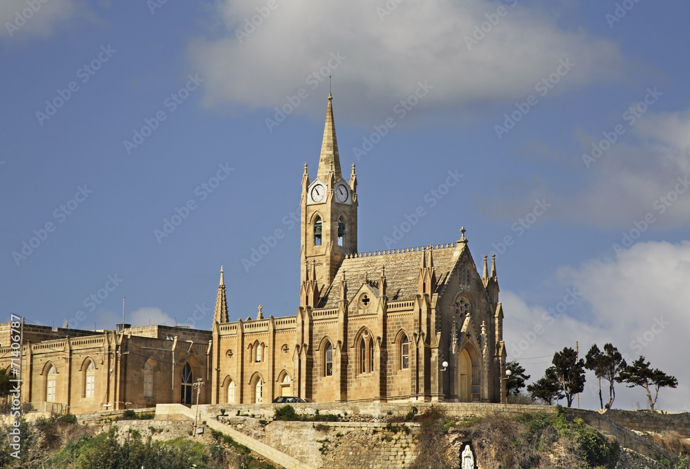 Lourdes chapel in Ghajnsielem . Malta