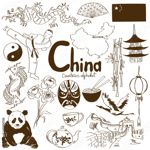 Collection of Chinese icons