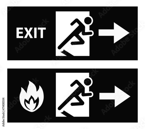 Emergency fire exit door