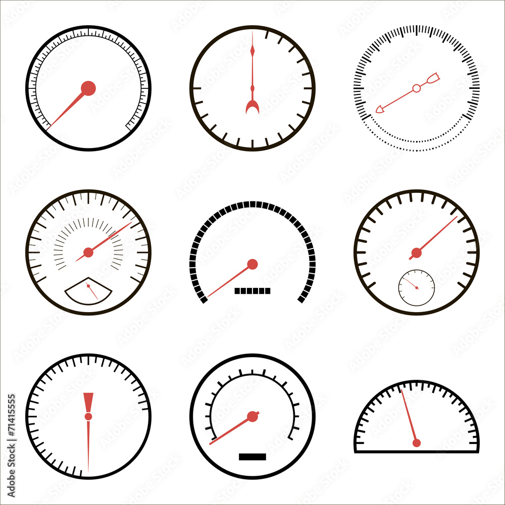 Naklejka premium Speedometer icons