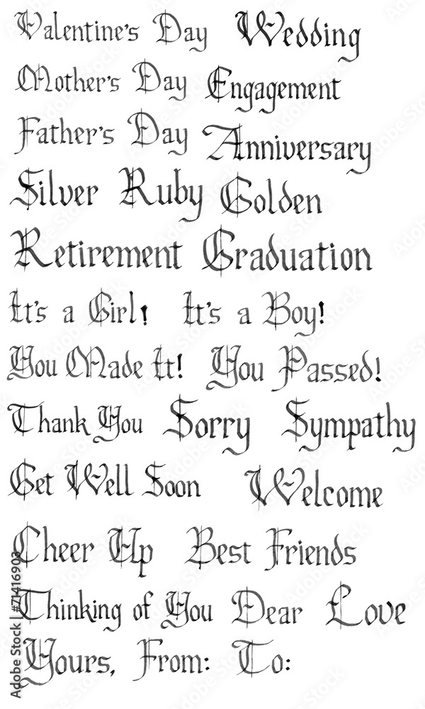 Vector - Words For Special Days and etc.. Vector - Words For Special Days and etc..