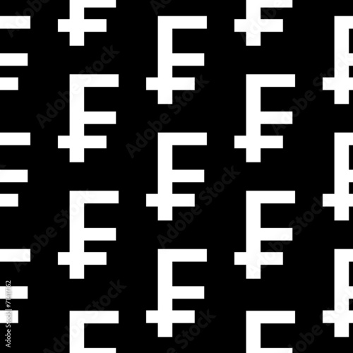 Swiss franc symbol seamless pattern
