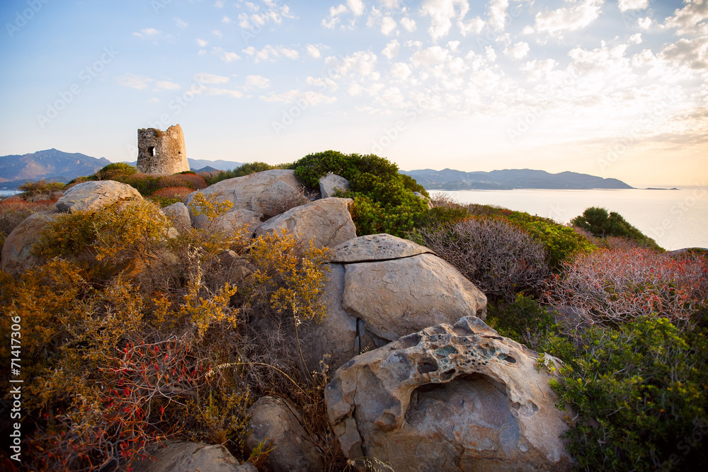 Coastal Tower Villasimius, Sardinia, Italy